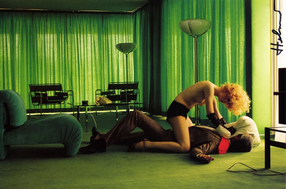 Lot #240: HELMUT NEWTON - Green Room Murder - Original color photolithograph