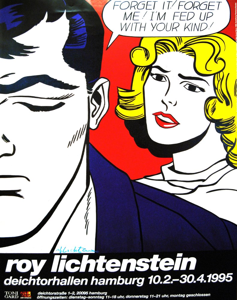Lot #982: ROY LICHTENSTEIN - Forget It! Forget Me! I'm Fed Up with Your Kind! - Color offset lithograph