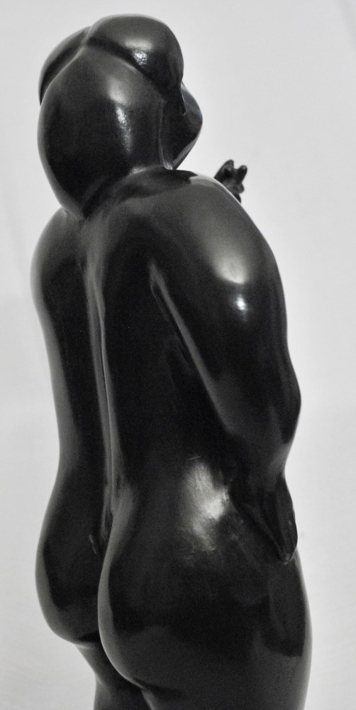 Lot #1898: FERNANDO BOTERO [imputée] - Mujer Desnuda, Fumando Puro - Bronze sculpture with dark brown patina