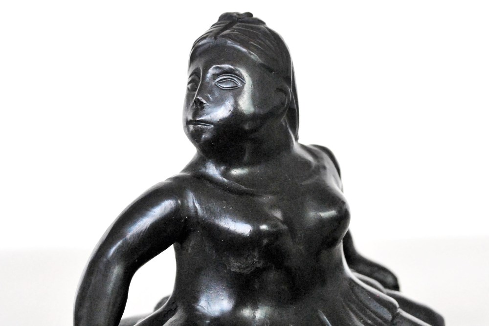 Lot #1556: FERNANDO BOTERO [imputée] - Bailarina con Tu-Tu - Bronze scuplture with dark brown patina