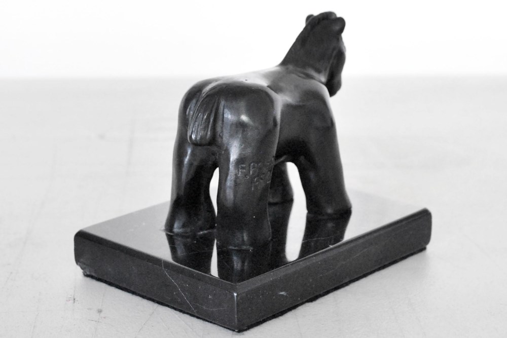 Lot #1830: FERNANDO BOTERO [impute] - Caballo Pequeo - Bronze sculpture with dark brown patina