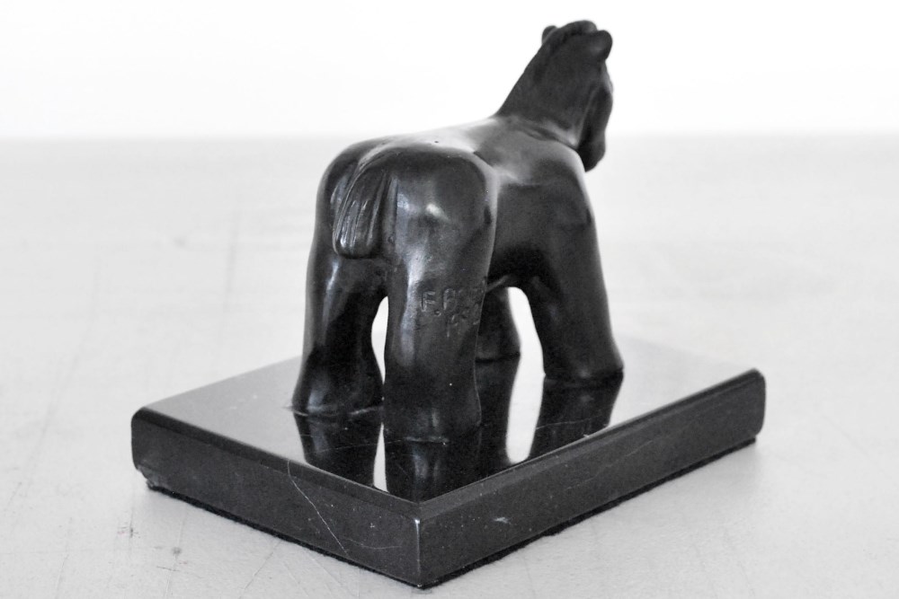 Lot #1589: FERNANDO BOTERO [imputée] - Caballo Pequeño - Bronze sculpture with dark brown patina