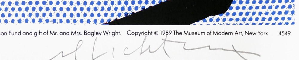 Lot #935: ROY LICHTENSTEIN - Drowning Girl - Color offset lithograph