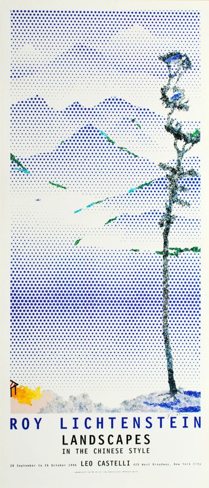 Lot #1079: ROY LICHTENSTEIN - Landscape with Tall Tree - Original color offset lithograph