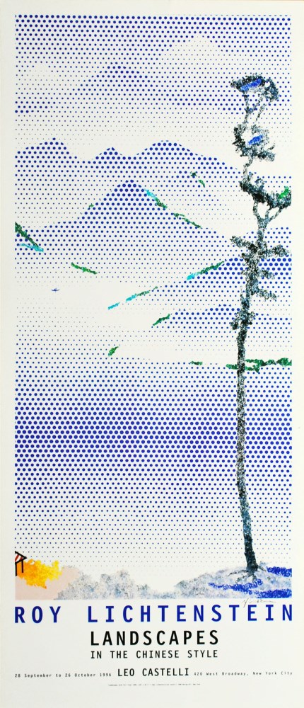 Lot #286: ROY LICHTENSTEIN - Landscape with Tall Tree - Original color offset lithograph