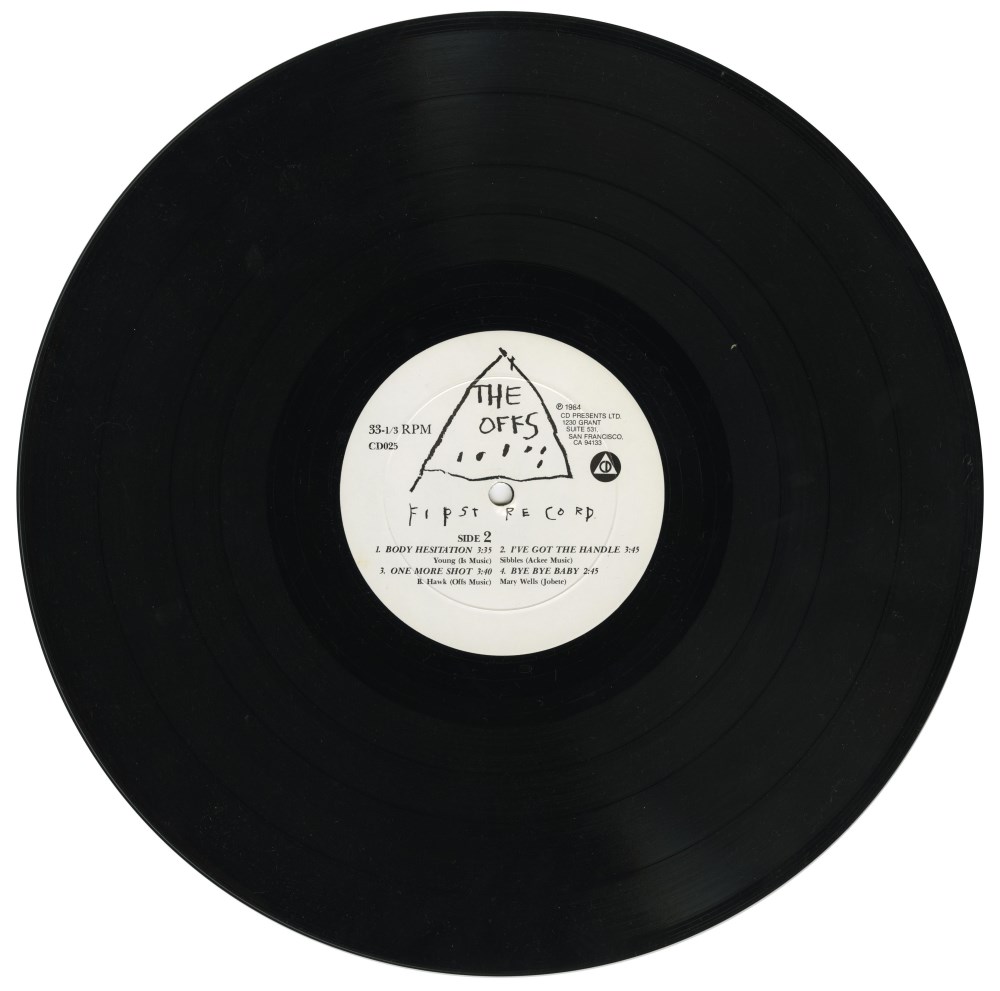 Lot #632: JEAN-MICHEL BASQUIAT - The Offs: First Record - Original offset lithograph record jacket & record