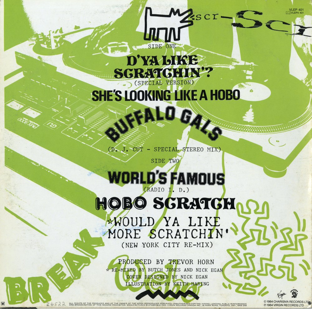 Lot #2476: KEITH HARING - Malcolm McLaren: Would Ya Like More Scratchin' - Original color offset lithograph