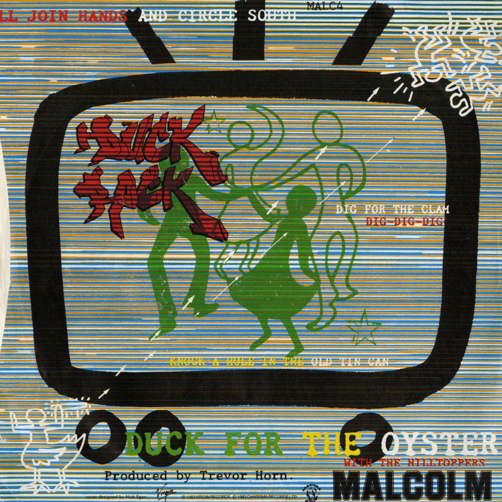 Lot #2475: KEITH HARING - Malcolm McLaren: Duck for the Oyster - Original color offset lithograph with vinyl record