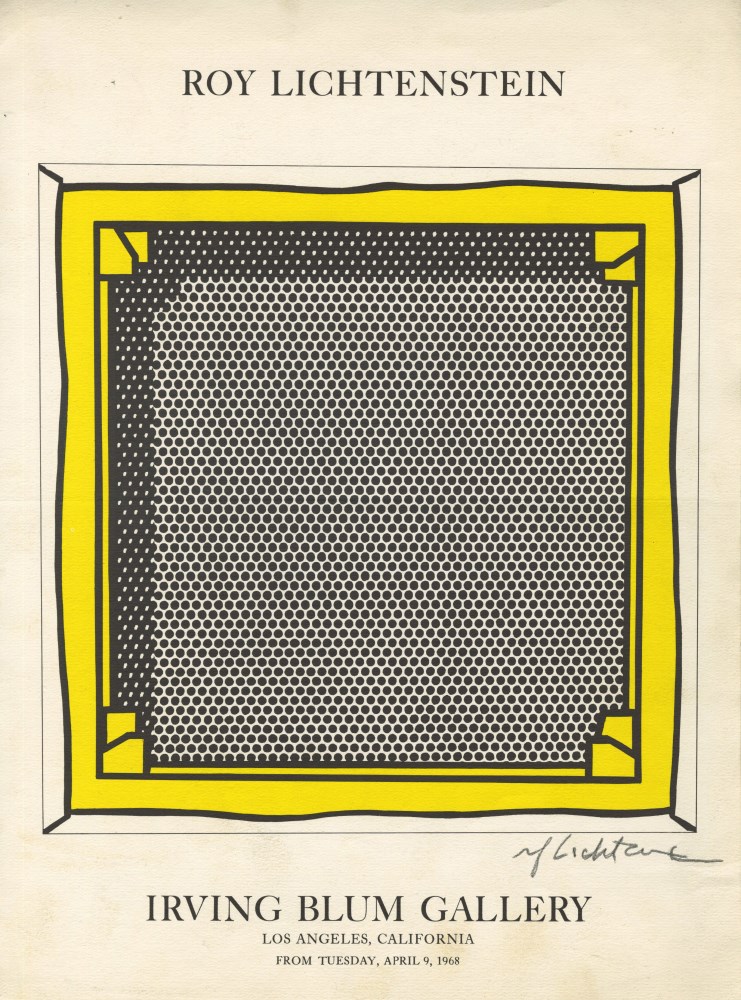 Lot #2988: ROY LICHTENSTEIN - Stretcher Frame - Original color silkscreen
