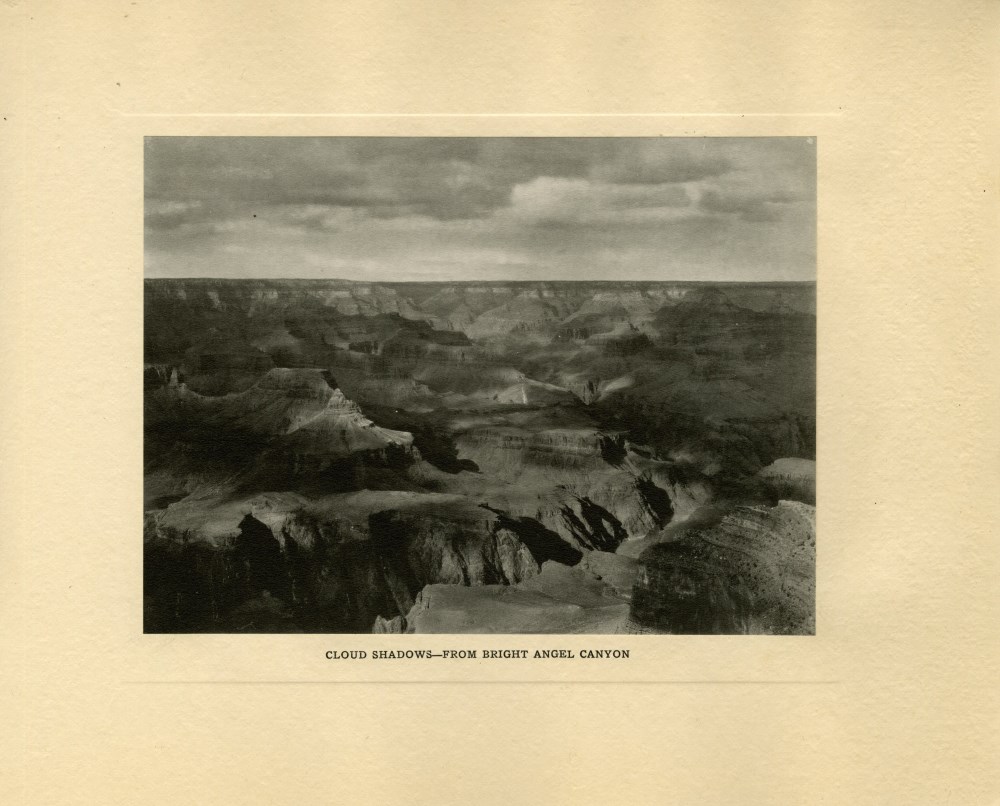 Lot #1893: KOLB BROTHERS - Cloud Shadows - From Bright Angel Canyon - Original vintage photogravure