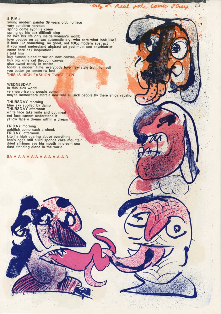 Lot #1925: PIERRE ALECHINSKY - Composition (23) - Color lithograph