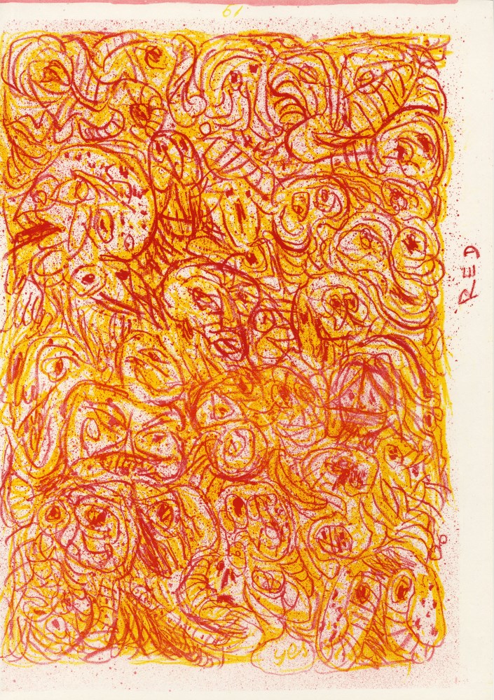 Lot #2817: PIERRE ALECHINSKY - Red - Color lithograph