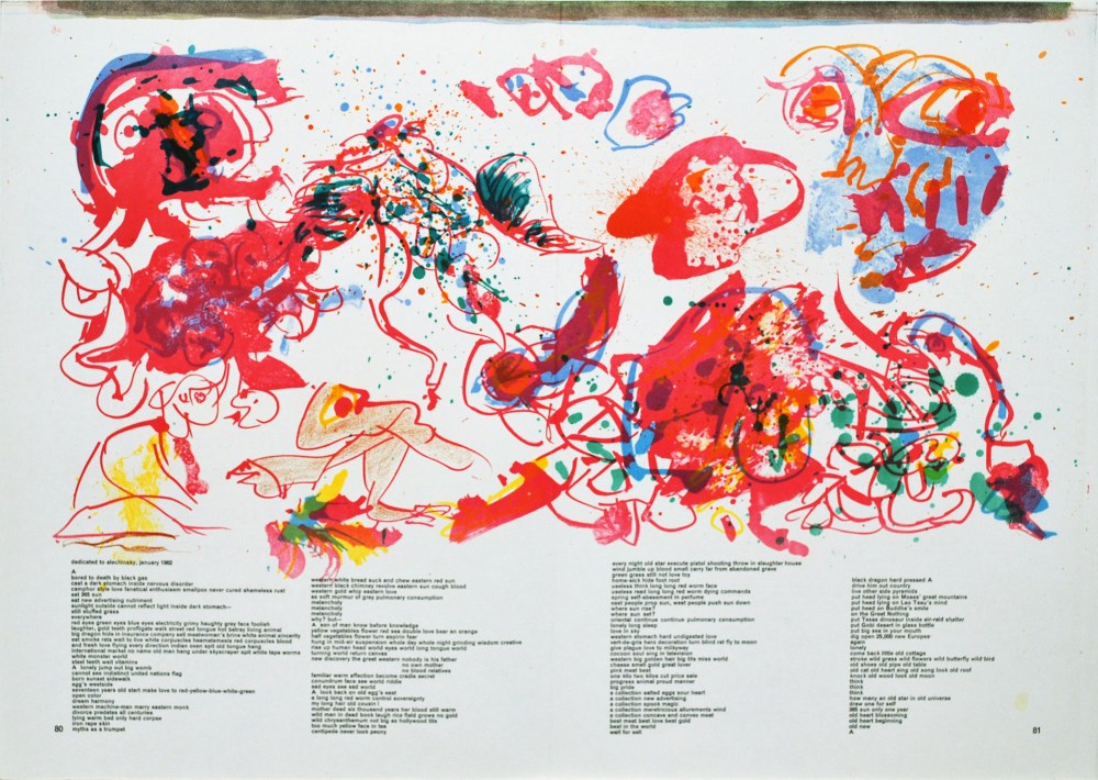 Lot #1929: PIERRE ALECHINSKY - Composition (80-81) - Color lithograph