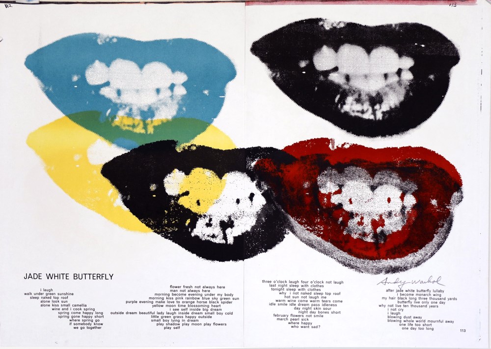 Lot #342: ANDY WARHOL - Marilyn Monroe I Love Your Kiss Forever Forever - Color lithograph