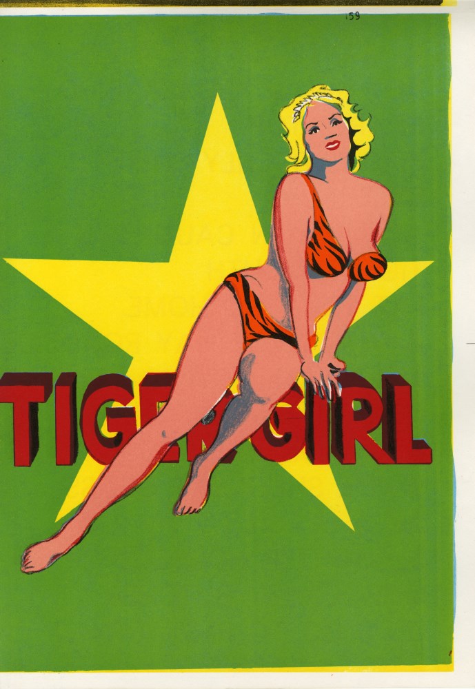 Lot #3149: MEL RAMOS - Tiger Girl - Color lithograph