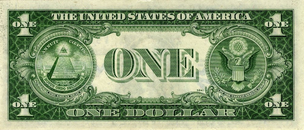 Lot #1227: ANDY WARHOL - One Dollar Washington - Color engraving and letterpress