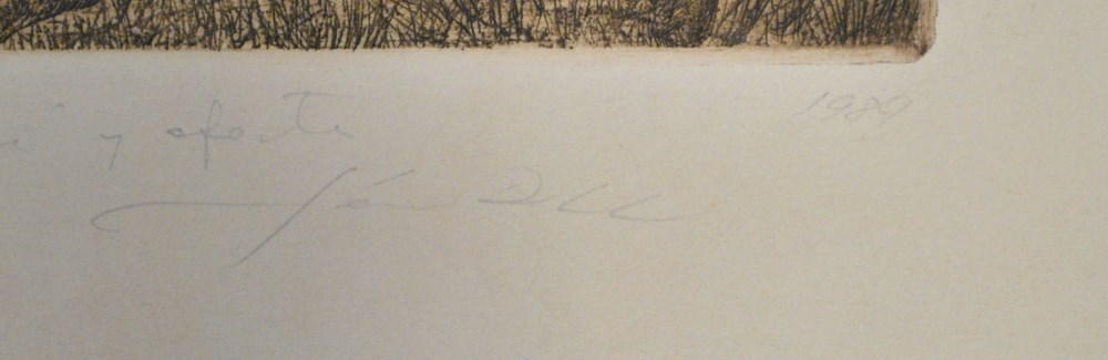Lot #3218: FERNANDO DIAZ INFANTE - Viejos Robles - Etching