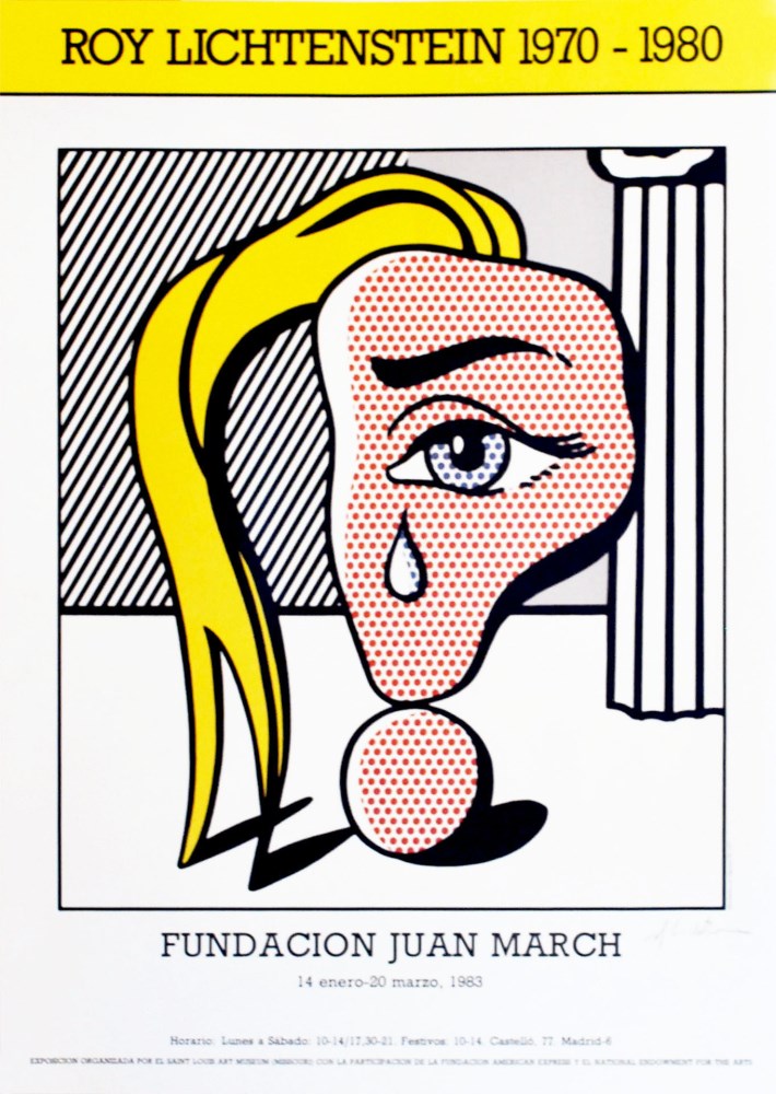 Lot #2171: ROY LICHTENSTEIN - Girl with Tear III - Color offset lithograph