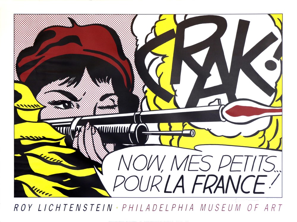Lot #904: ROY LICHTENSTEIN - Crak! - Original color lithograph poster