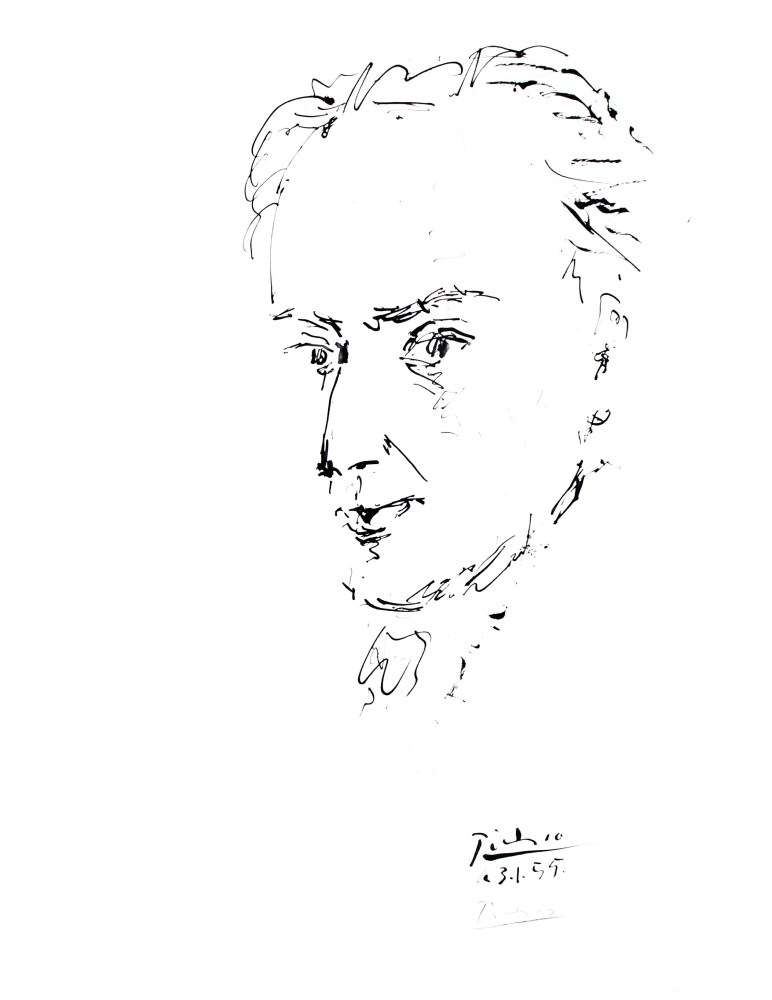 Lot #256: PABLO PICASSO - Hommage des artistes Espagnols au poete Antonio Machado - Offset lithograph