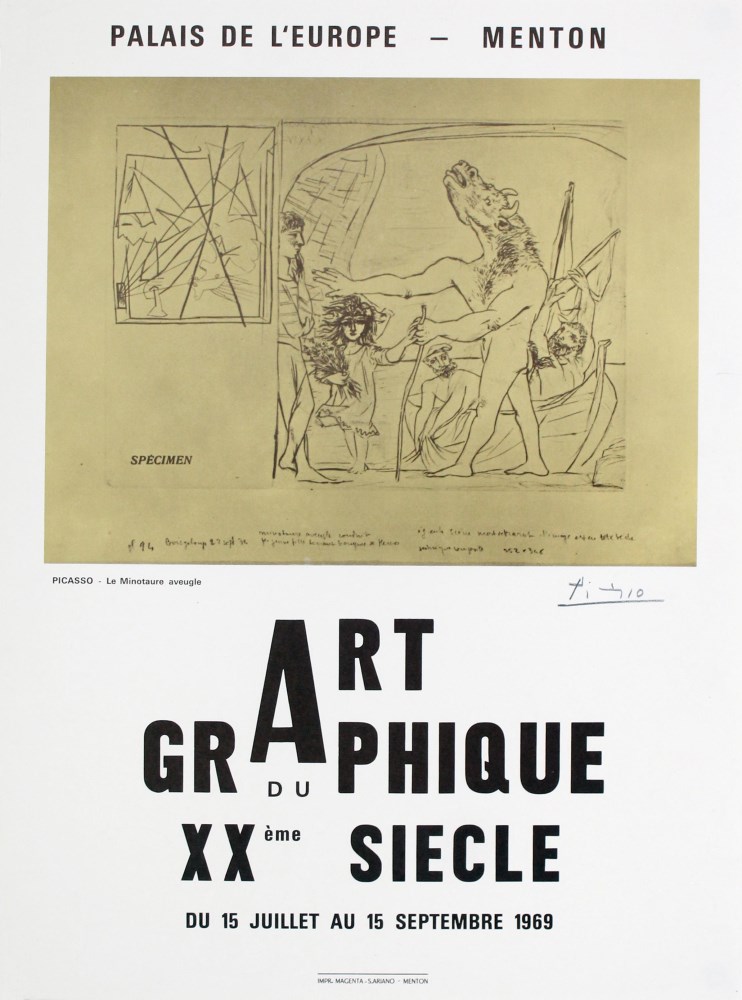 Lot #26: PABLO PICASSO - Art Graphique du XXeme Siecle - Color letterpress and offset lithograph