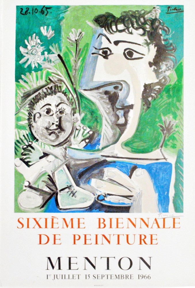 Lot #2938: PABLO PICASSO - Sixieme Biennale de Peinture - Color lithograph and collotype