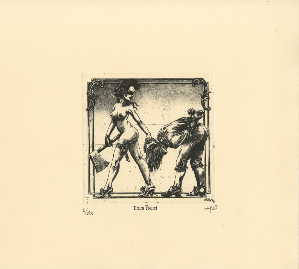Lot #2085: EKO (H.S. DE LA GARZA BATORSKI) - Ezra Pound - Etching with aquatint