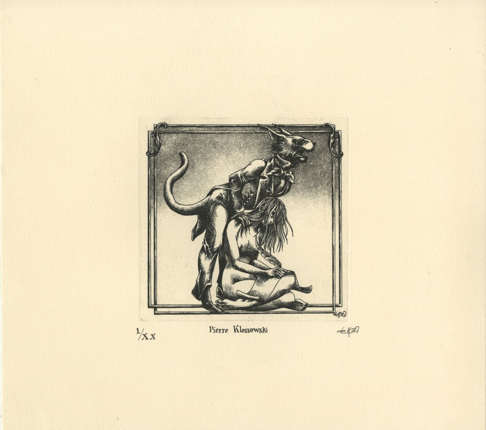 Lot #2716: EKO (H.S. DE LA GARZA BATORSKI) - Pierre Klossowski - Etching with aquatint