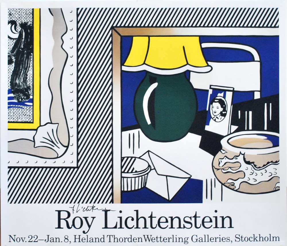 Lot #1553: ROY LICHTENSTEIN - Two Paintings: Green Lamp - Color poster