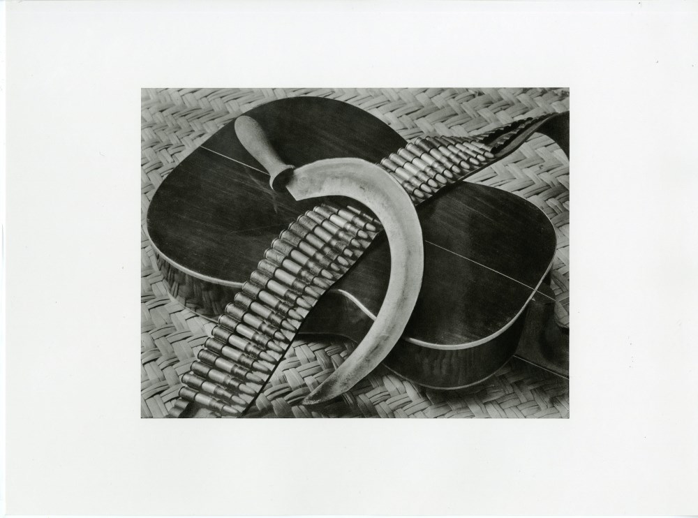 Lot #47: TINA MODOTTI - Bandolier, Guitar, Sickle - Original photogravure