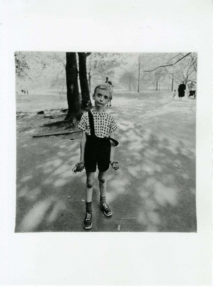 Lot #1379: DIANE ARBUS - Child with a Toy Hand Grenade in Central Park, New York - Original photogravure