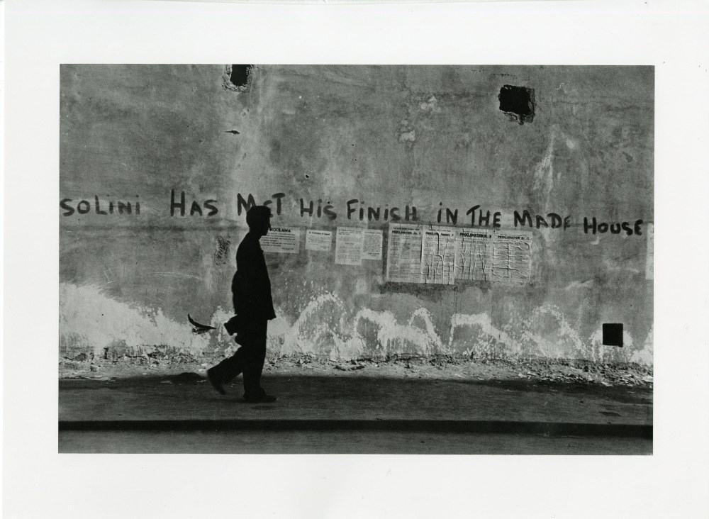 Lot #2582: ROBERT CAPA - Naples, Italy: Anti-Fascist Slogan - Original photogravure