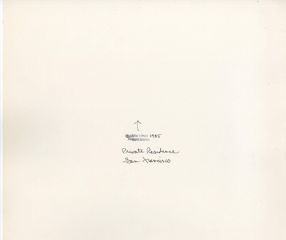 Lot #2770: JUDITH TURNER - Private Residence, San Francisco (#1) - Vintage gelatin silver print