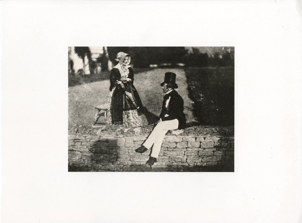 Lot #2366: WILLIAM HENRY FOX TALBOT - Kit Talbot and Lady Charlotte Talbot at Lacock Abbey - Original photogravure