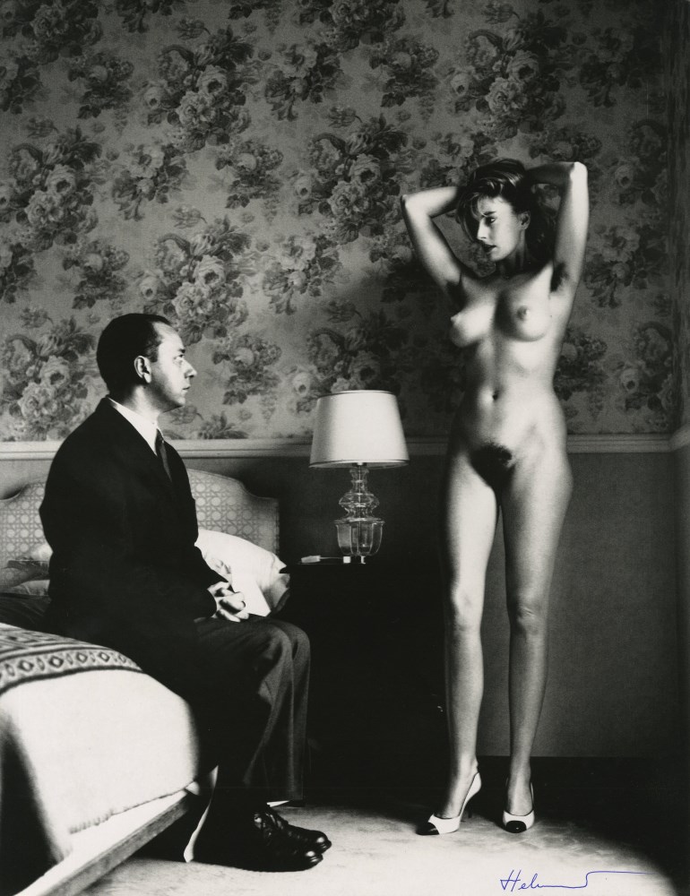 Lot #263: HELMUT NEWTON - In My Hotel Room, Montecatini - Original vintage photolithograph