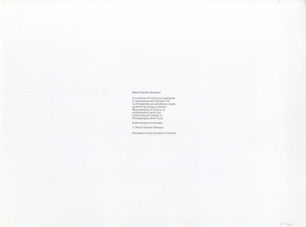 Lot #3203: HENRI CARTIER-BRESSON - Valencia, Spain - Original photogravure