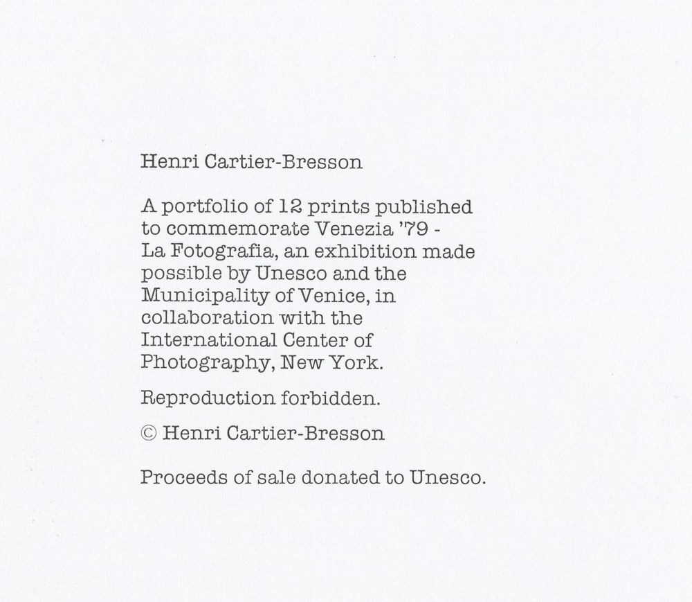 Lot #2644: HENRI CARTIER-BRESSON - Seville, Spain - Original photogravure