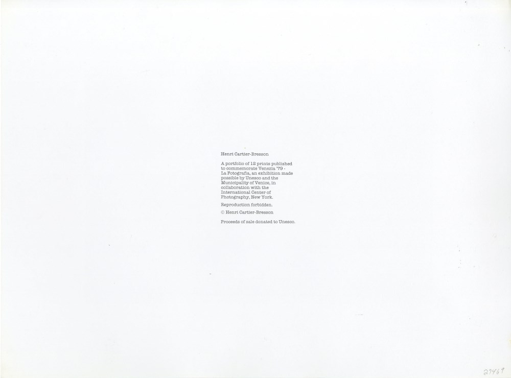 Lot #439: HENRI CARTIER-BRESSON - On the Banks of the Marne - Original photogravure
