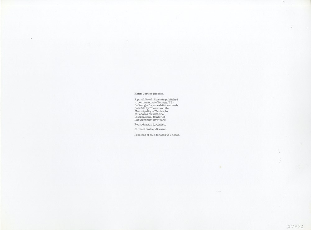 Lot #1680: HENRI CARTIER-BRESSON - Ahmedabad, India - Original photogravure