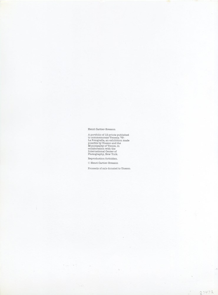 Lot #2079: HENRI CARTIER-BRESSON - Eunuch of the Imperial Court, Peking, China - Original photogravure