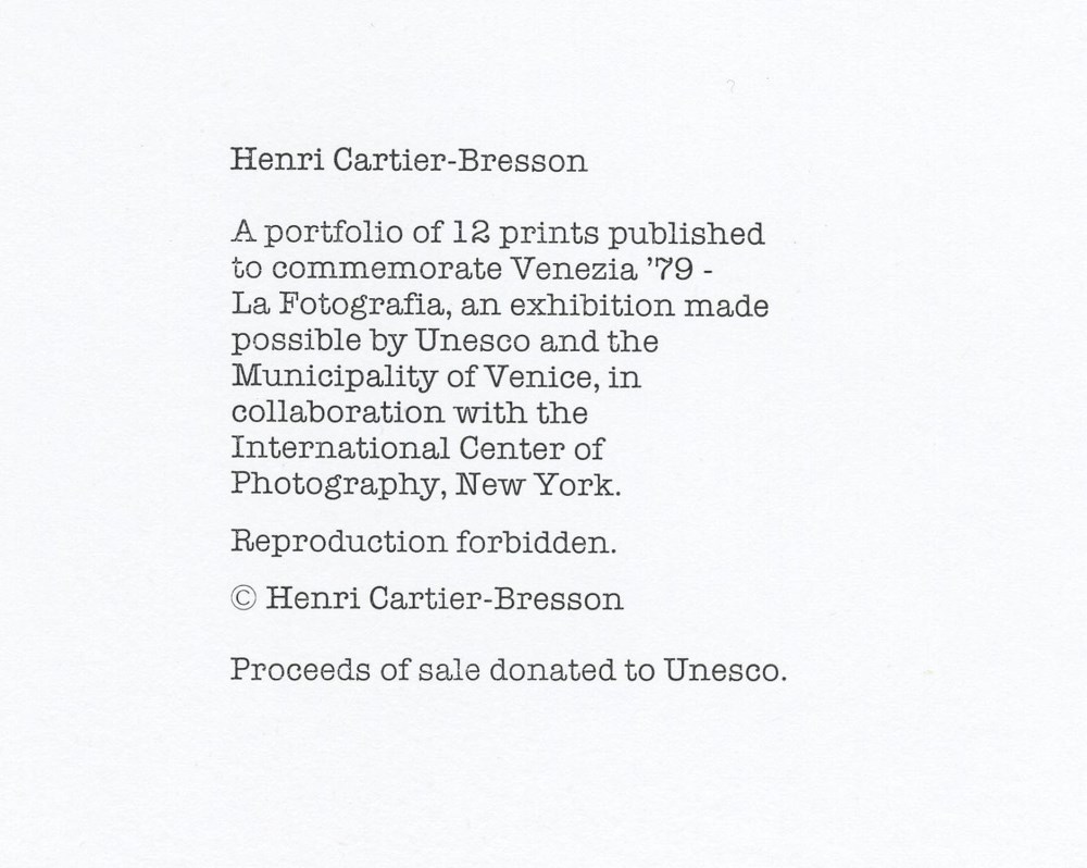 Lot #2079: HENRI CARTIER-BRESSON - Eunuch of the Imperial Court, Peking, China - Original photogravure