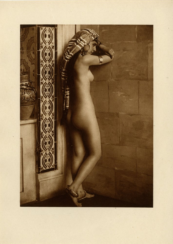 Lot #1713: LEHNERT, R. & LANDROCK, E - Arab Nude from Tunis - Original vintage sepia-toned photogravure