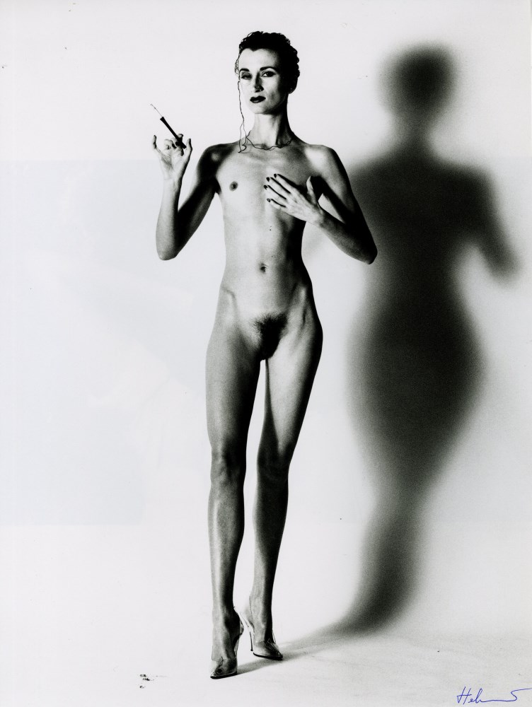 Lot #1779: HELMUT NEWTON - Big Nude IX, Paris - Violetta with Monocle - Photolithograph
