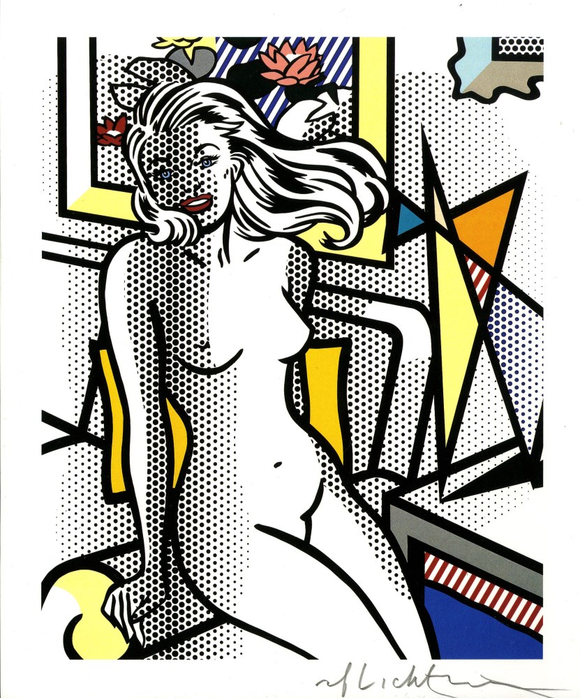 Lot #423: ROY LICHTENSTEIN - Nude with Yellow Pillow - Color relief print