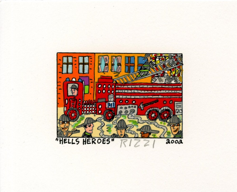 Lot #2227: JAMES RIZZI - Hells Heroes - Color lithograph