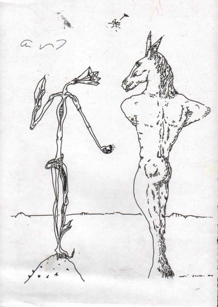 Lot #1561: ANDRE MASSON [d'après] - Bavardage - Pen and ink drawing