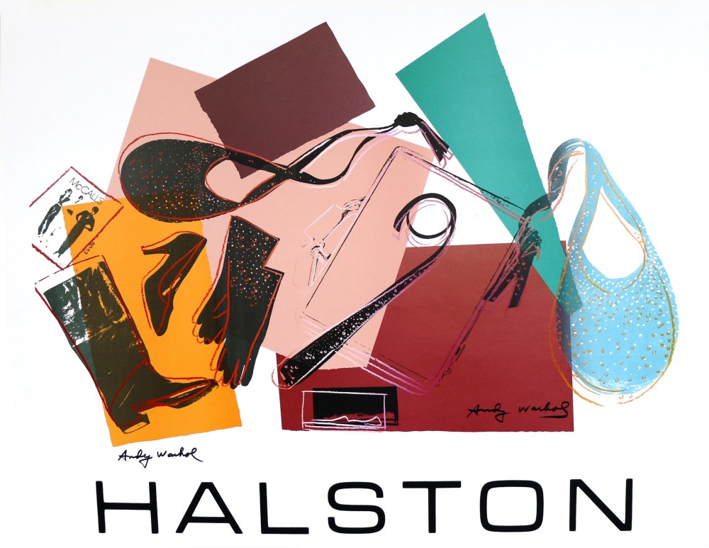 Lot #1019: ANDY WARHOL - Halston Women's Accessories - Original color silkscreen and lithograph