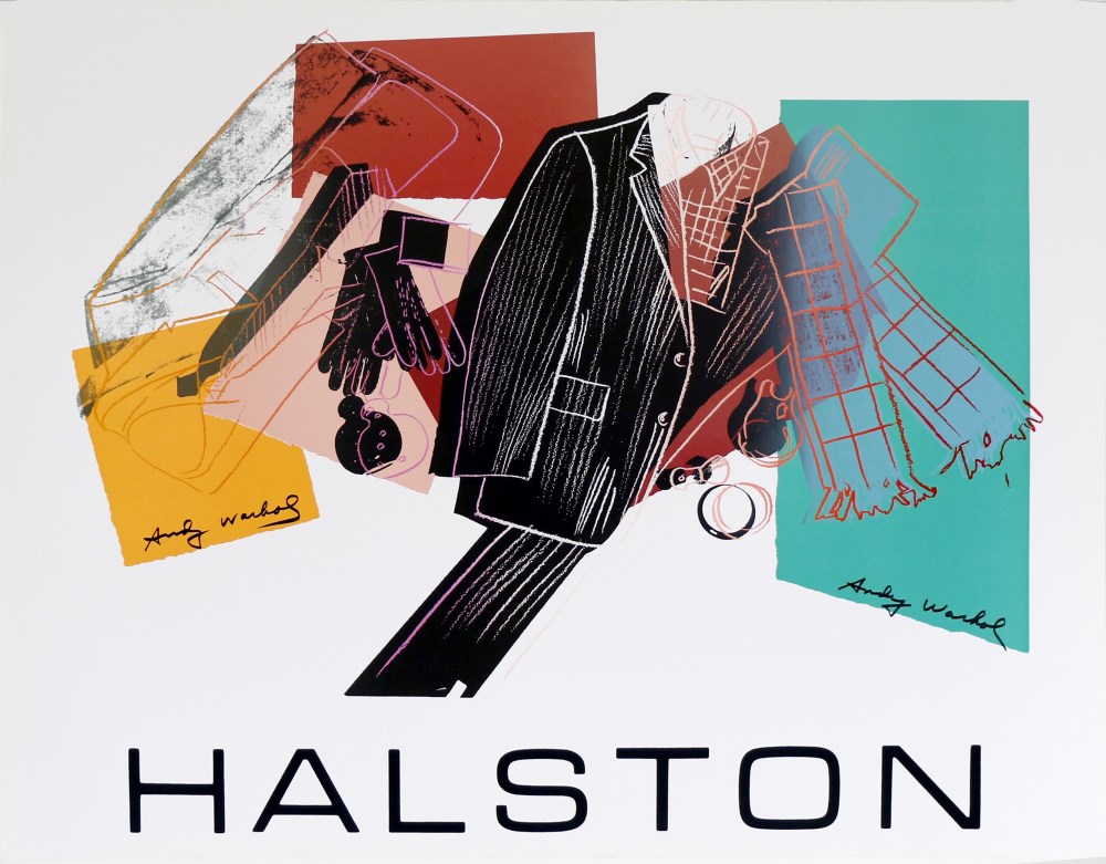 Lot #1018: ANDY WARHOL - Halston Men's Wear - Original color silkscreen and lithograph