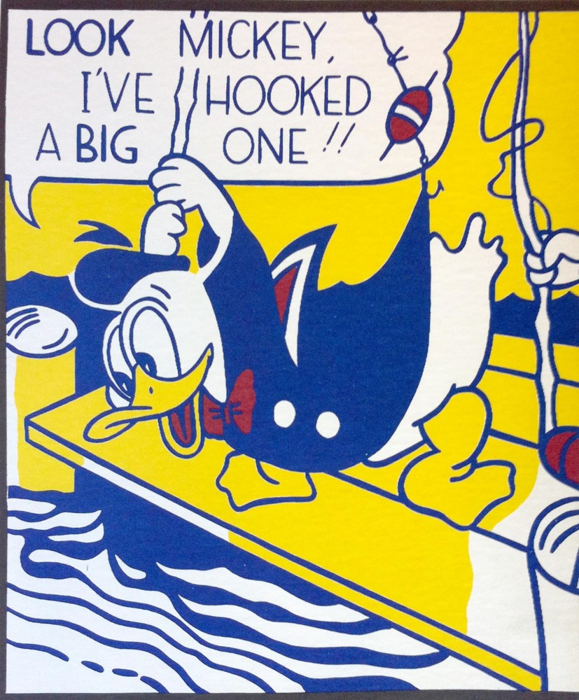 Lot #793: ROY LICHTENSTEIN - Artist's Studio - Look Mickey - Color offset lithograph