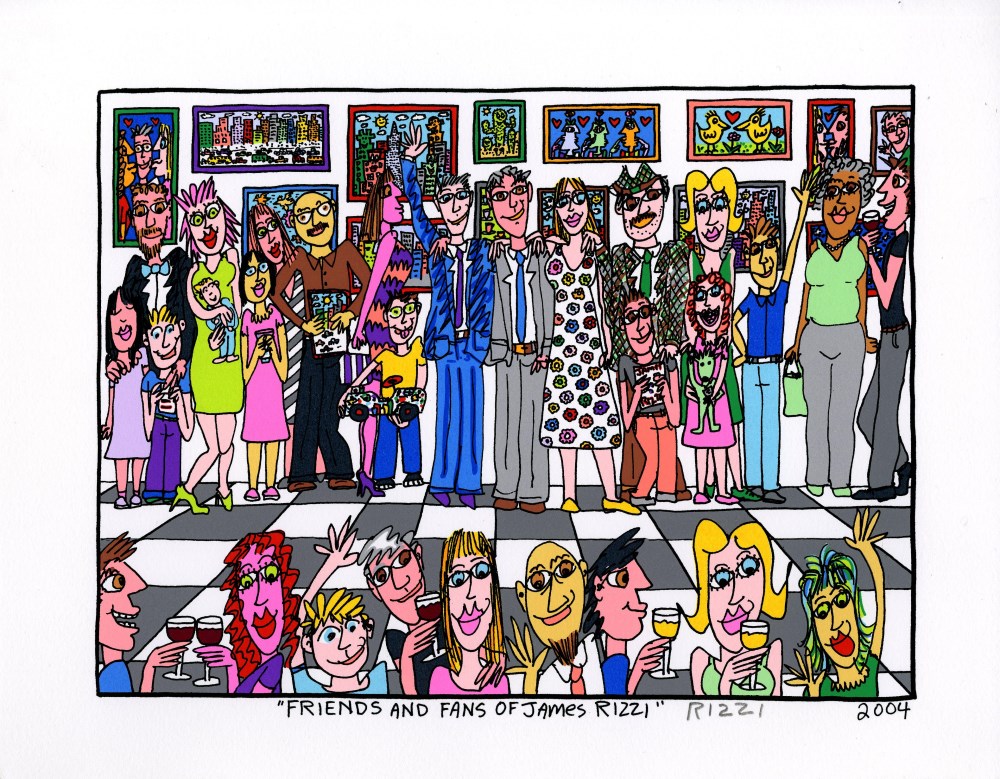 Lot #2140: JAMES RIZZI - Friends and Fans of James Rizzi - Color silkscreen and lithograph